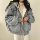 Winter Fleece Fluffy Thick Warm Fuzzy Plush Zipper Jacket