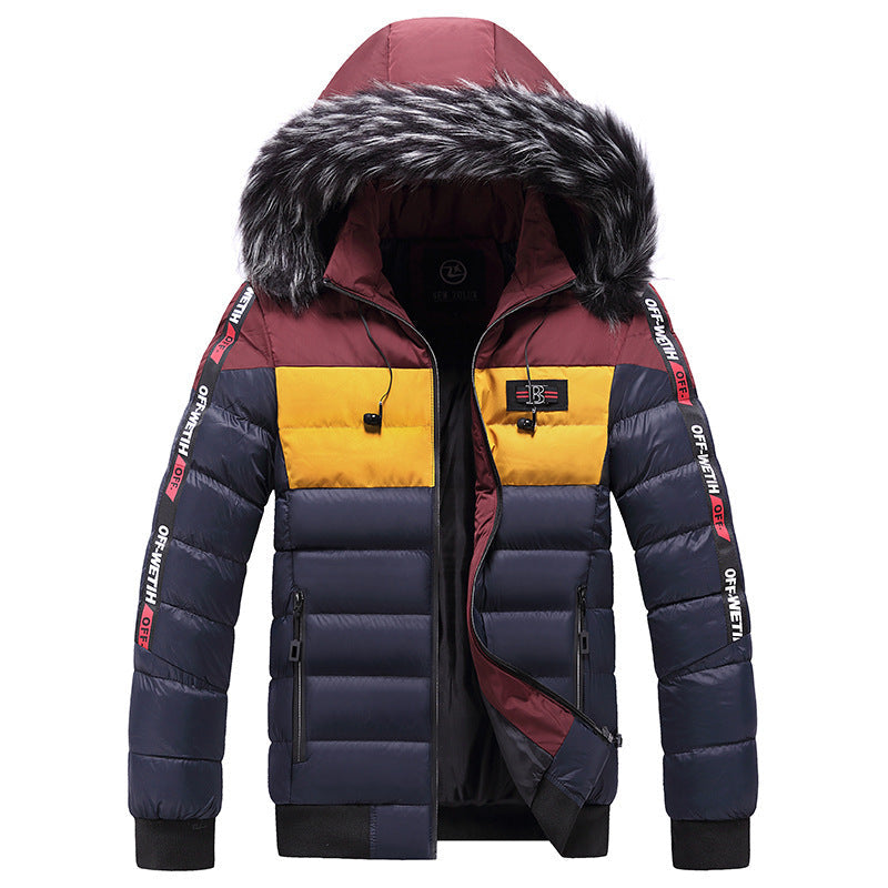 Winter Youth Hooded Jacket Men Thicken -  My BrioTop