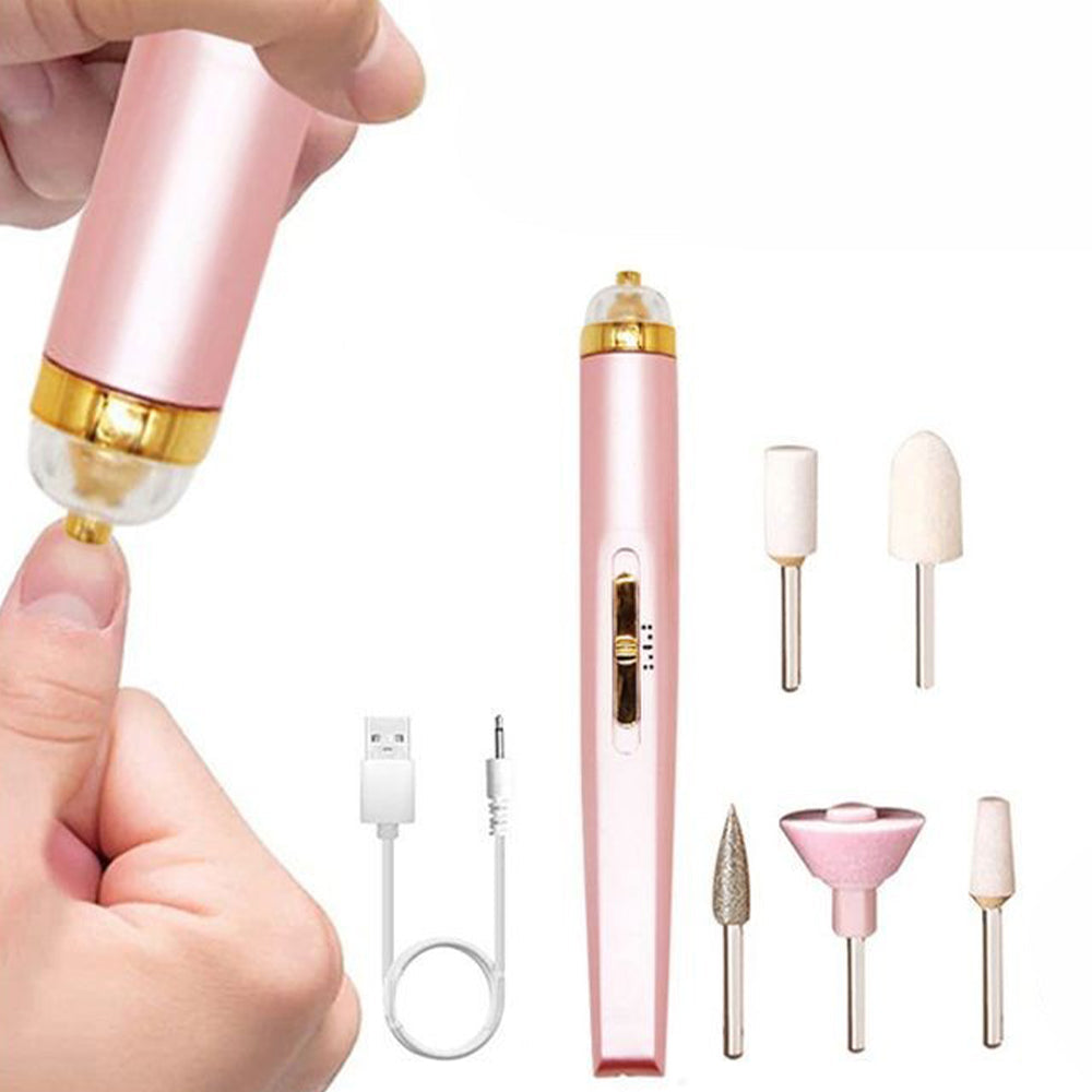 5 IN 1 Electric Nail Drill Kit Full Manicure and Pedicure Tool - USB Rechargeable -  My BrioTop